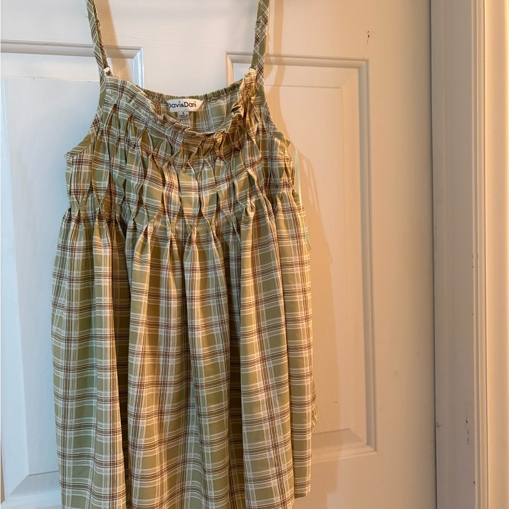Plaid Green Top
